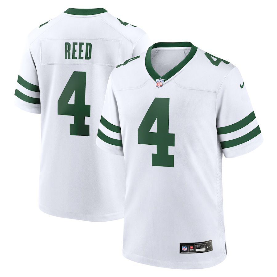 Men New York Jets #4 D.J. Reed Nike White Legacy Player Game NFL Jersey